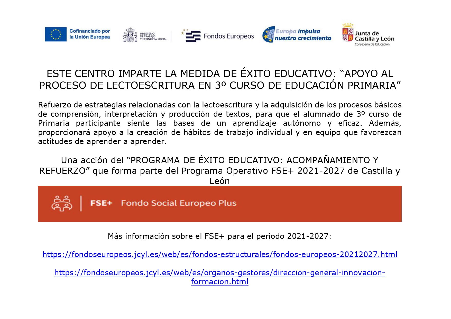 Refuerzo 3º
